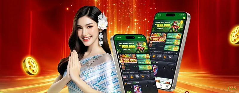 Aplicativo móvel p755 para iOS e Android